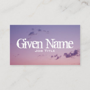 Scattered Clouds Twilight Sky Photo Business Card