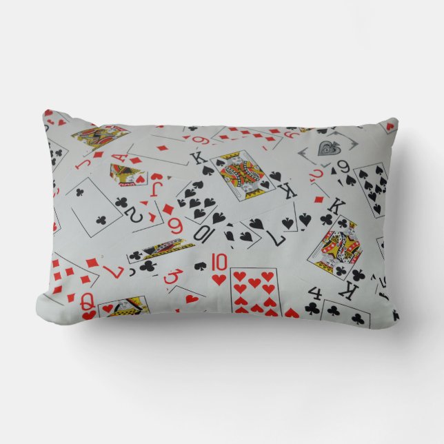 Scattered Deck Of Cards, Lumbar Cushion. Cushion (Front)