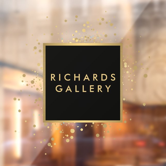 Scattered Faux Gold Confetti Black/Transparent (Sheet 2)