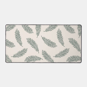 scattered fern pattern desk mat