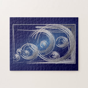 Scattered Fibonacci circles Jigsaw Puzzle