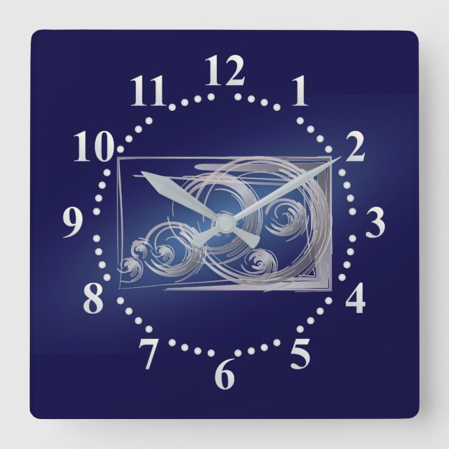 Scattered Fibonacci circles Square Wall Clock (Front)