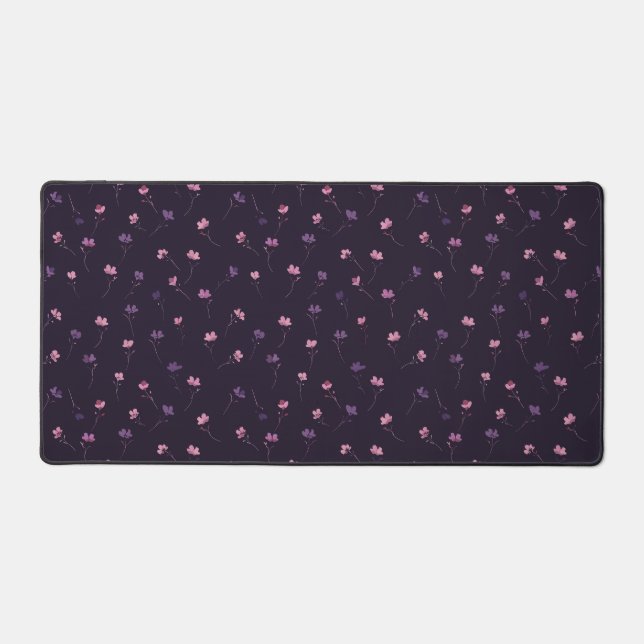 Scattered Floral Pattern Desk Mat (Front)