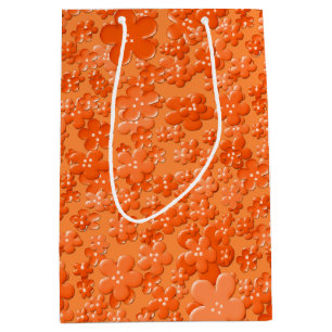 Scattered Flowers, Orange-GIFT BAG M