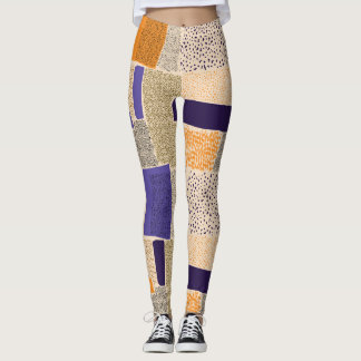 Scattered Geometric Lines: Abstract Art Leggings