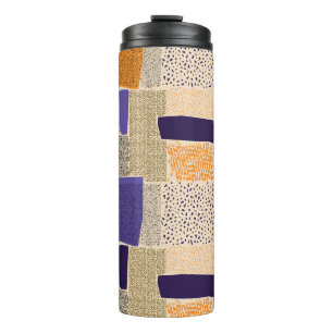 Scattered Geometric Lines: Abstract Art Thermal Tumbler
