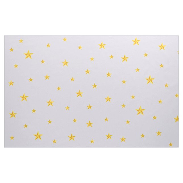 Scattered Golden Yellow Stars on Light Lilac Colou Fabric (Fat Quarter)