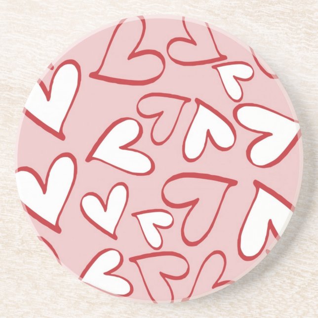 Scattered Hearts Coaster (Front)