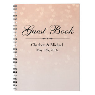 Scattered Hearts Dusty Rose Ombre Notebook