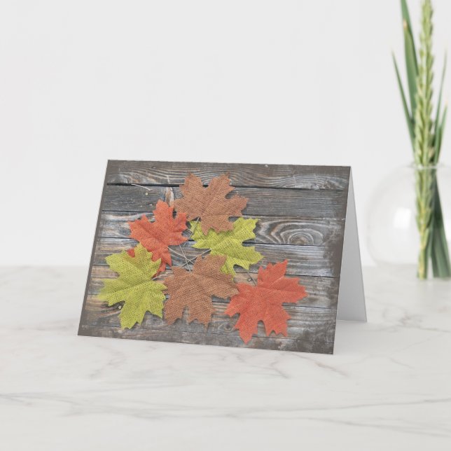 Scattered Leaves greeting card (Front)
