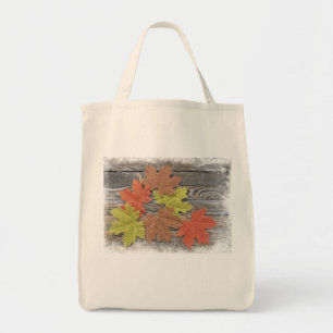 Scattered Leaves Grocery Tote Bag