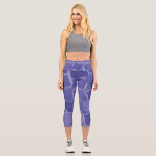 Scattered purple shades capri leggings