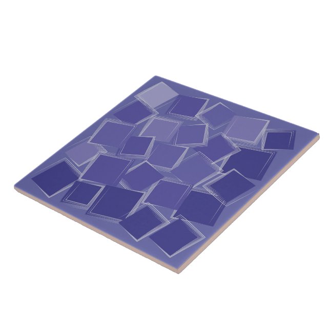 Scattered purple shades ceramic tile (Side)