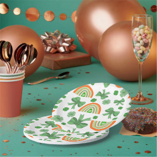 Scattered Rainbows Paper Plate