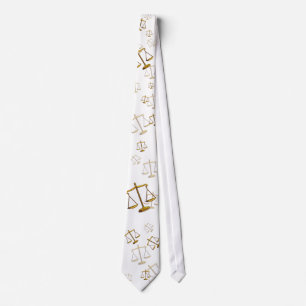 Scattered Scales of Justice Lawyer Tie
