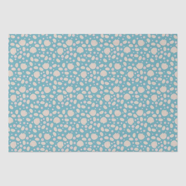 Scattered Seashells and Pearls Tissue Paper (Front)