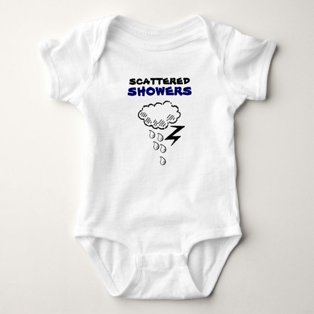 scattered showers baby bodysuit (Front)