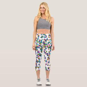 Scattered Sprinkles Pattern Capri Leggings