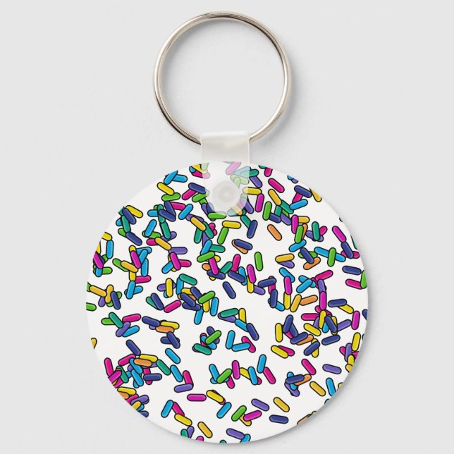 Scattered Sprinkles Pattern Key Ring (Front)