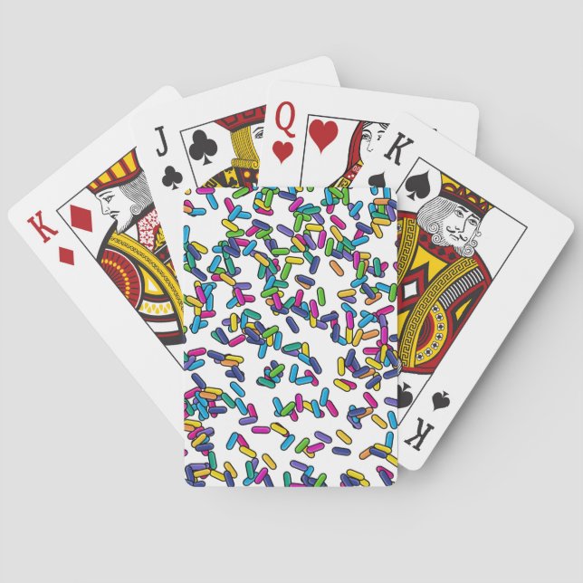 Scattered Sprinkles Pattern Playing Cards (Back)