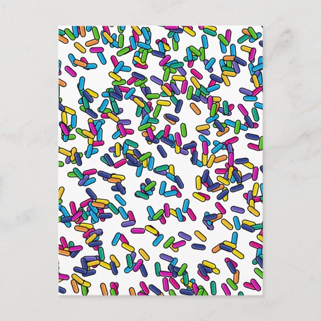 Scattered Sprinkles Pattern Postcard (Front)