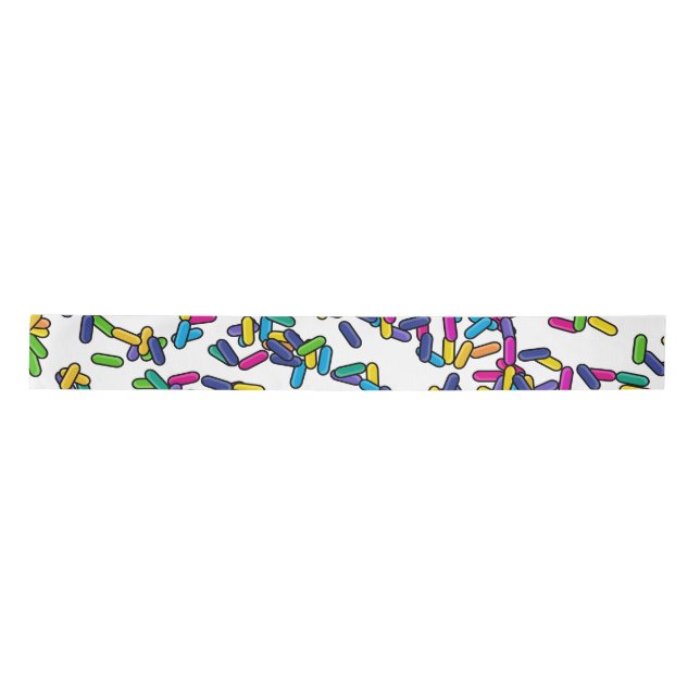 Scattered Sprinkles Pattern Satin Ribbon (Front)
