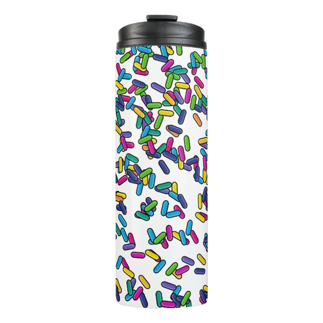 Scattered Sprinkles Pattern Thermal Tumbler (Front)