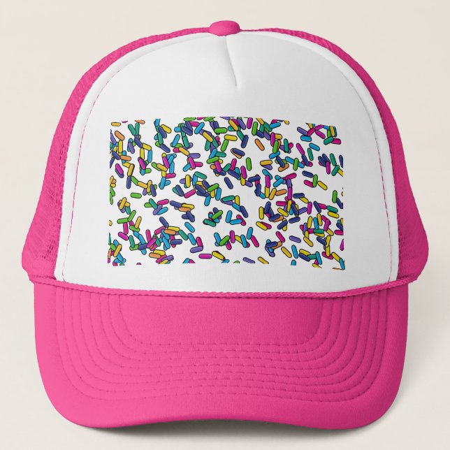 Scattered Sprinkles Pattern Trucker Hat (Front)