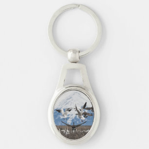 Scattering Geese Key Ring