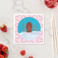 Scavenger hunt fun squirrel digging on pastel pink