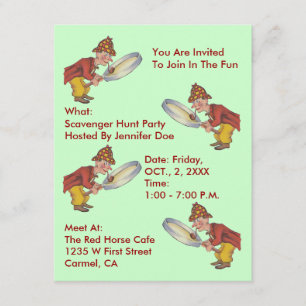 SCAVENGER HUNT PARTY INVITE ~EZ TO CUSTOMIZE