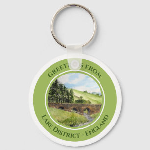 Scawgill Bridge over River Aiken Lake District UK Key Ring