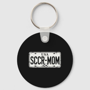 Sccr Mum Cute Funny Proud Soccer Supporter Mama Key Ring