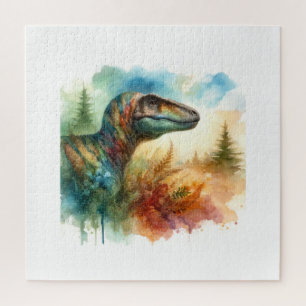 Scelidosaurus in sunlight 130924AREF120 - Watercol Jigsaw Puzzle