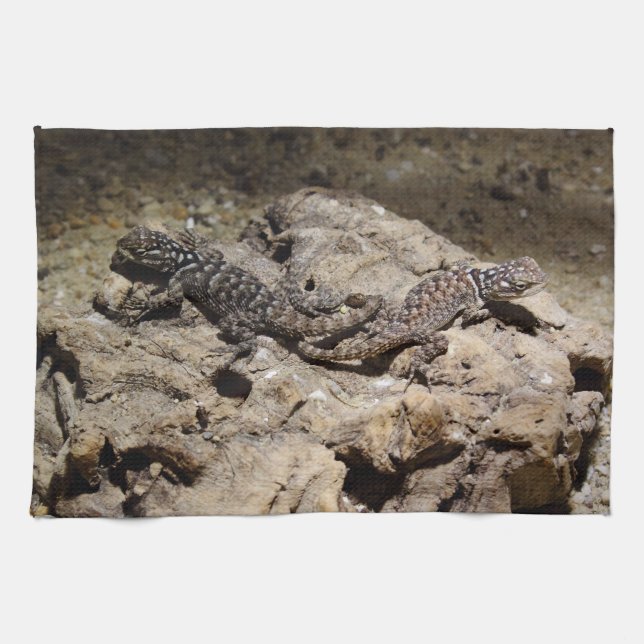 Sceloporus cyanogenys tea towel (Horizontal)