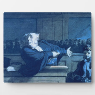 Scene at a tribunal (w/c) plaque