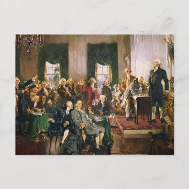 Scene at the Signing of the Constitution Postcard (Front)