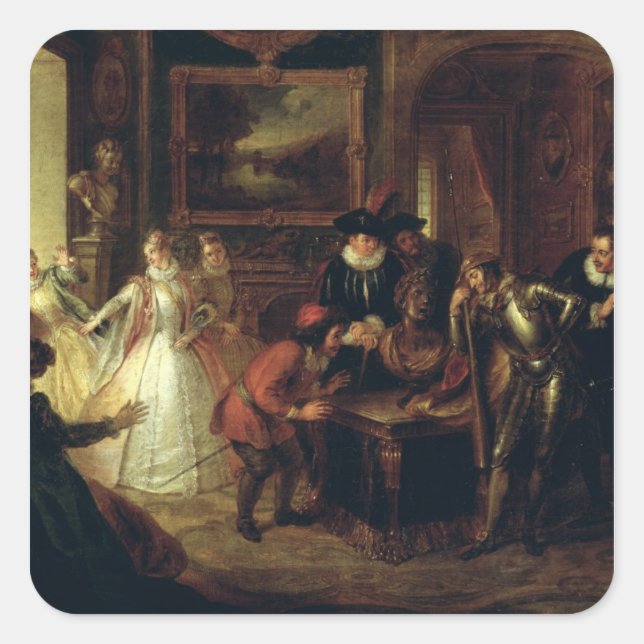 Scene from 'Don Quixote de la Mancha' Square Sticker (Front)