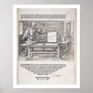 Scene from Durer's 'Course in the Art of Drawing', Poster