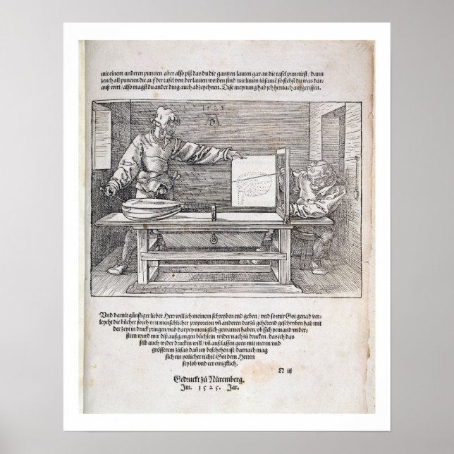 Scene from Durer's 'Course in the Art of Drawing', Poster (Front)