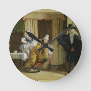 Scene from 'Le Malade Imaginaire' by Moliere (1622 Round Clock