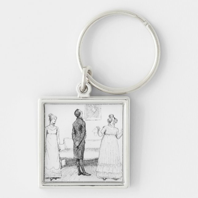 Scene from 'Pride and Prejudice' Key Ring (Front)