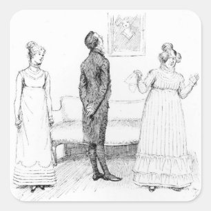 Scene from 'Pride and Prejudice' Square Sticker