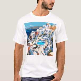 Scene from Santorini Greece T-Shirt