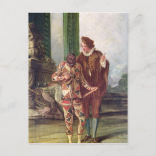 Scene from the Commedia dell'Arte Postcard