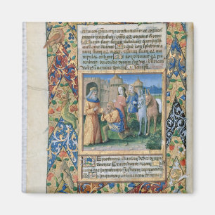 Scene from the 'Hours of Louis d'Orleans' Magnet