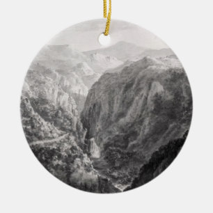 Scene from the Inn at Devil's Bridge with the Fall Ceramic Ornament