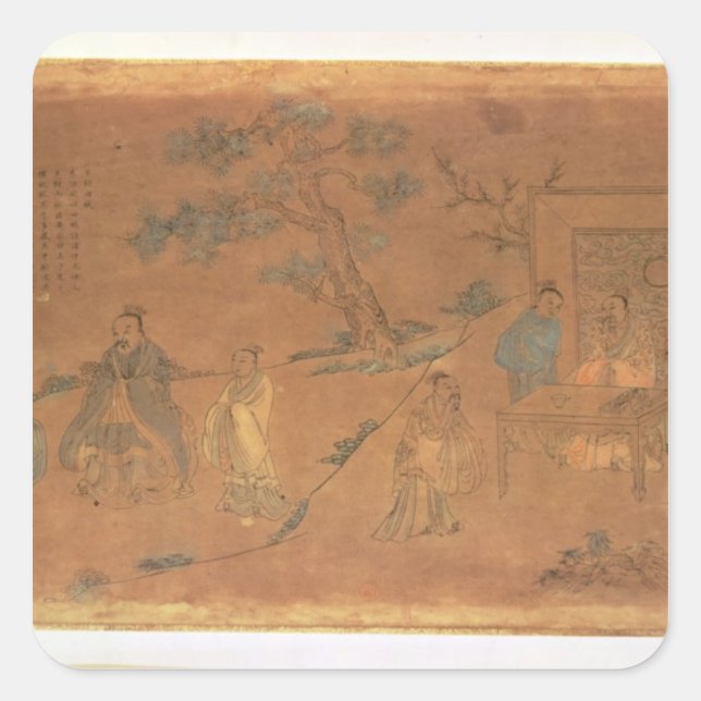 Scene from the life of Confucius Square Sticker (Front)