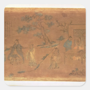 Scene from the life of Confucius Square Sticker