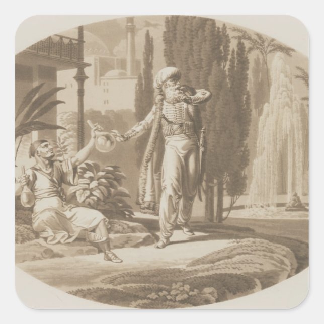 Scene from 'The Marriage of Figaro' Square Sticker (Front)